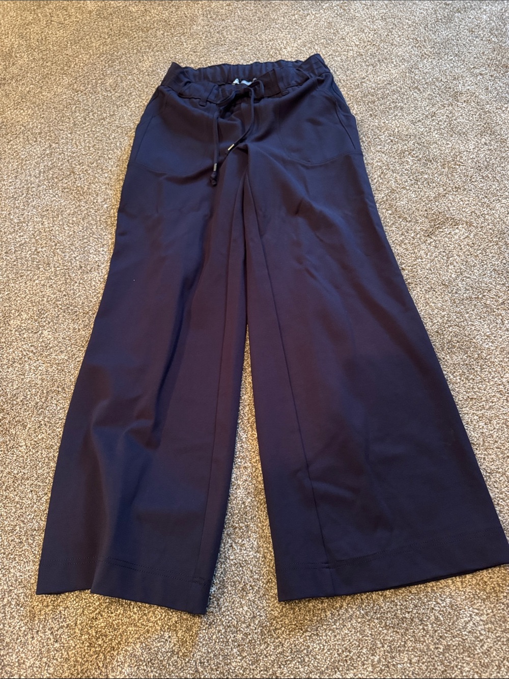 Wit & Wisdom Navy Wide-Leg Drawstring Pants